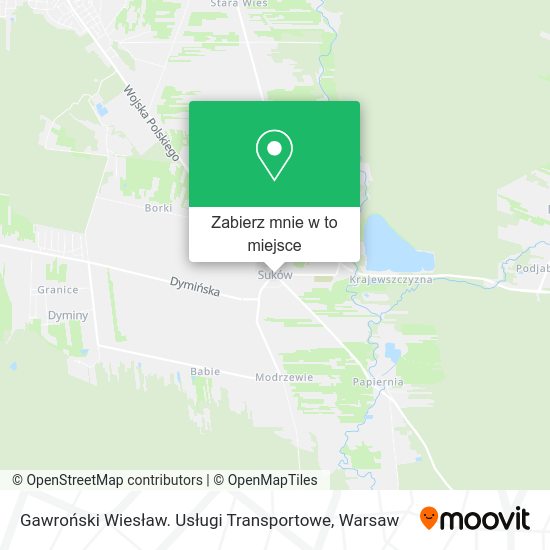 Mapa Gawroński Wiesław. Usługi Transportowe