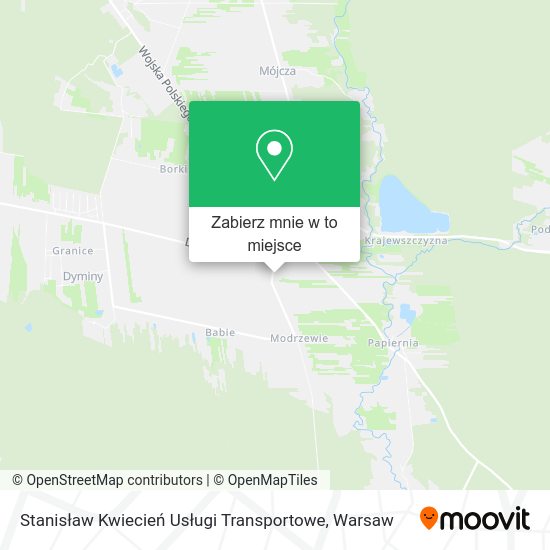 Mapa Stanisław Kwiecień Usługi Transportowe