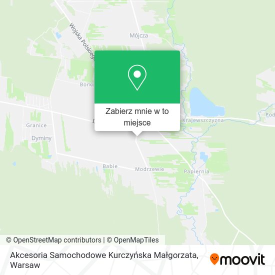 Mapa Akcesoria Samochodowe Kurczyńska Małgorzata