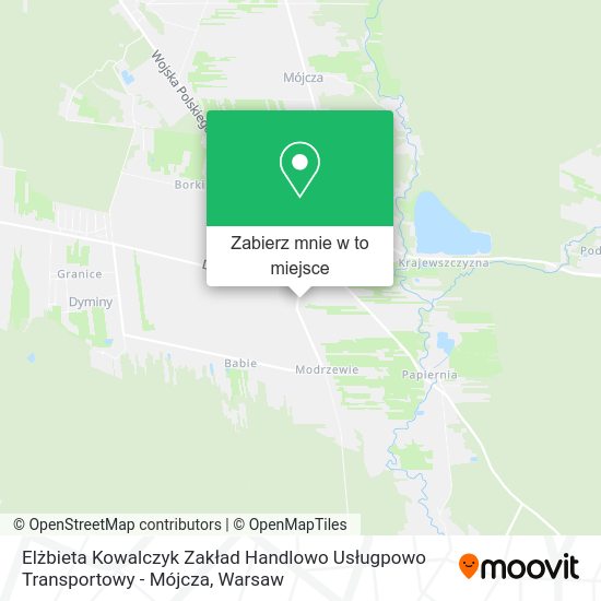 Mapa Elżbieta Kowalczyk Zakład Handlowo Usługpowo Transportowy - Mójcza