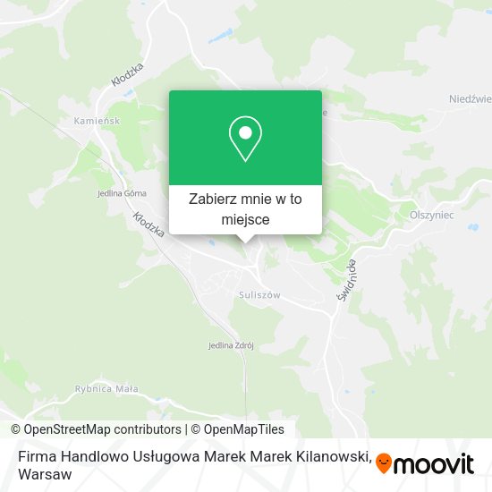 Mapa Firma Handlowo Usługowa Marek Marek Kilanowski