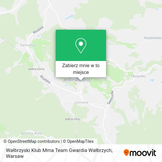 Mapa Wałbrzyski Klub Mma Team Gwardia Wałbrzych