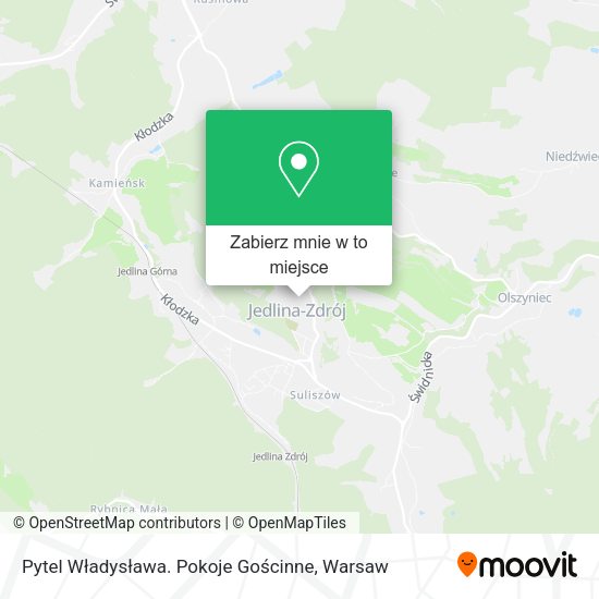 Mapa Pytel Władysława. Pokoje Gościnne