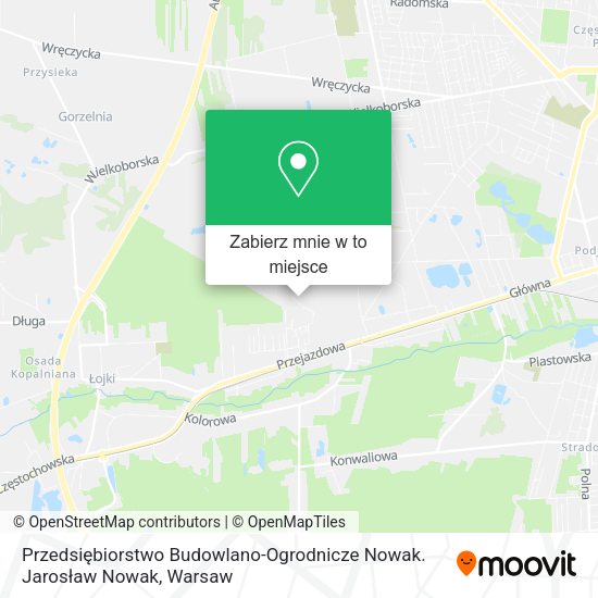 Mapa Przedsiębiorstwo Budowlano-Ogrodnicze Nowak. Jarosław Nowak