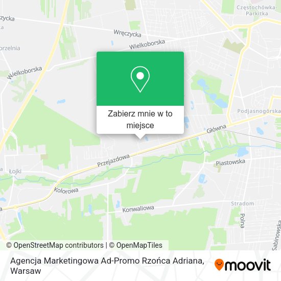 Mapa Agencja Marketingowa Ad-Promo Rzońca Adriana