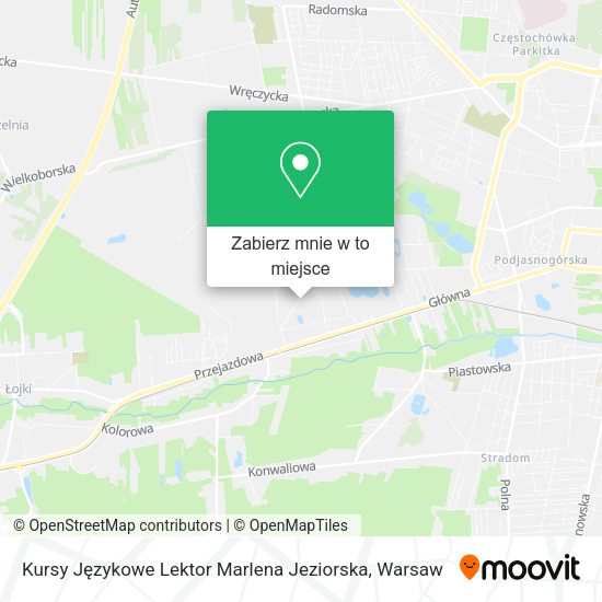 Mapa Kursy Językowe Lektor Marlena Jeziorska