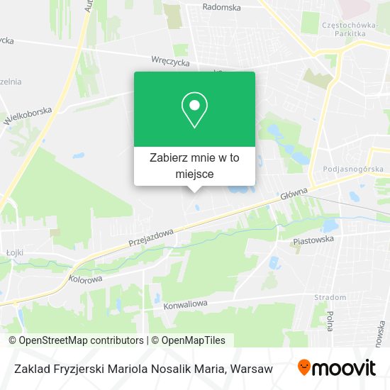 Mapa Zaklad Fryzjerski Mariola Nosalik Maria