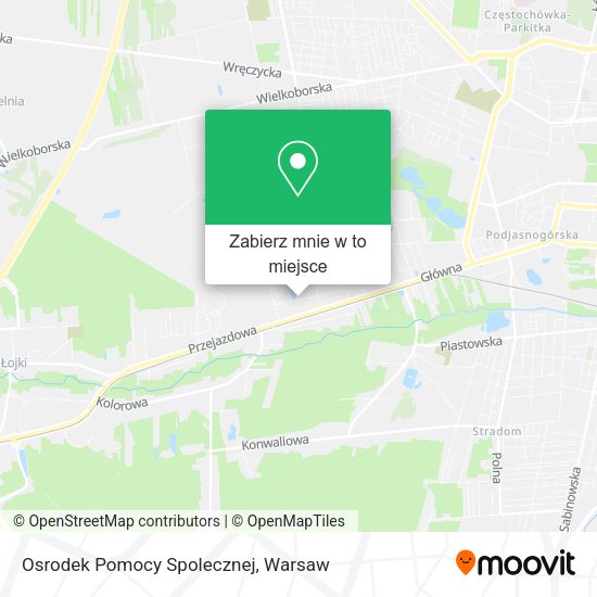 Mapa Osrodek Pomocy Spolecznej