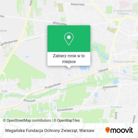 Mapa Wegańska Fundacja Ochrony Zwierząt