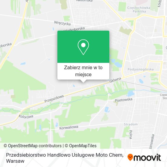 Mapa Przedsiebiorstwo Handlowo Uslugowe Moto Chem