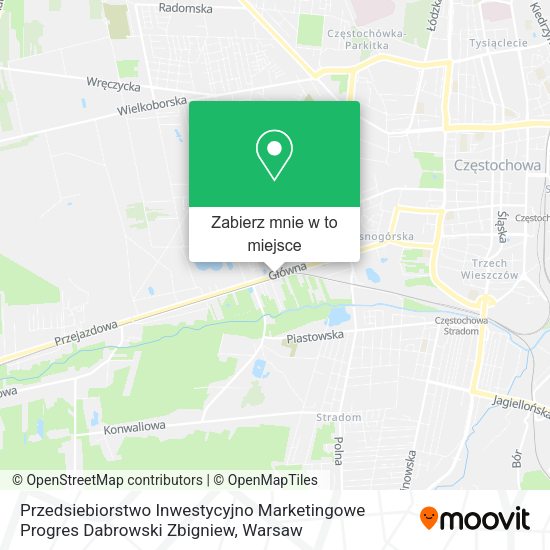 Mapa Przedsiebiorstwo Inwestycyjno Marketingowe Progres Dabrowski Zbigniew