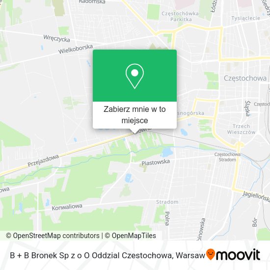 Mapa B + B Bronek Sp z o O Oddzial Czestochowa