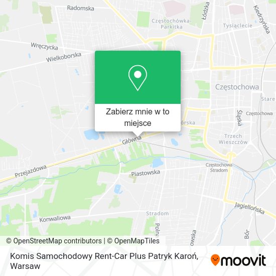 Mapa Komis Samochodowy Rent-Car Plus Patryk Karoń