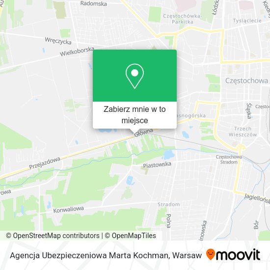 Mapa Agencja Ubezpieczeniowa Marta Kochman