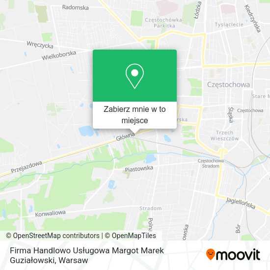 Mapa Firma Handlowo Usługowa Margot Marek Guziałowski