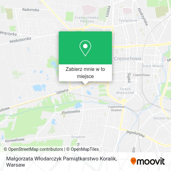 Mapa Małgorzata Włodarczyk Pamiątkarstwo Koralik