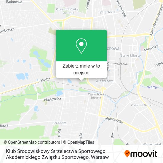 Mapa Klub Środowiskowy Strzelectwa Sportowego Akademickiego Związku Sportowego