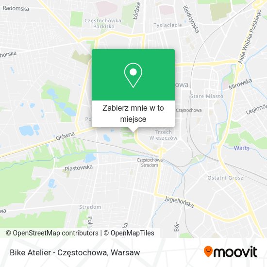 Mapa Bike Atelier - Częstochowa