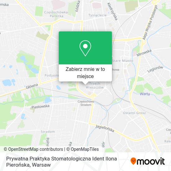 Mapa Prywatna Praktyka Stomatologiczna Ident Ilona Pierońska