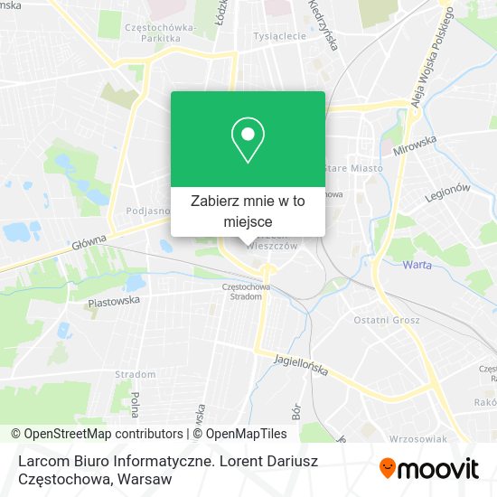 Mapa Larcom Biuro Informatyczne. Lorent Dariusz Częstochowa