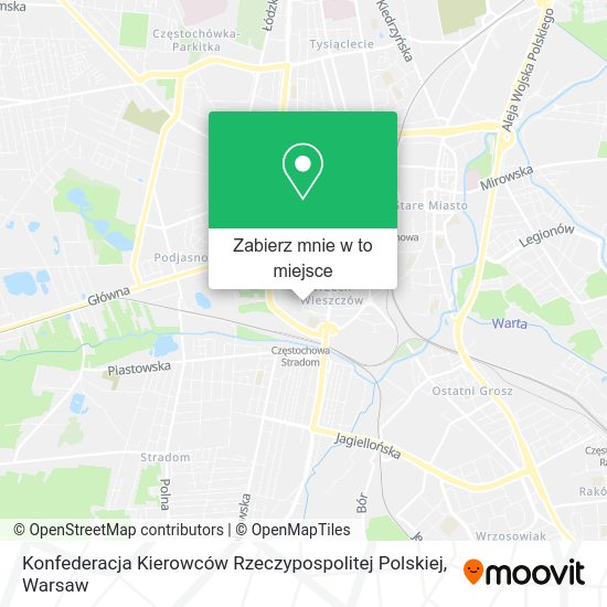 Mapa Konfederacja Kierowców Rzeczypospolitej Polskiej