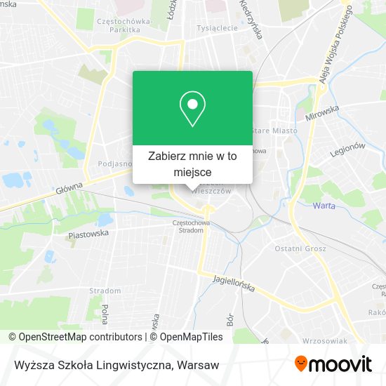 Mapa Wyższa Szkoła Lingwistyczna