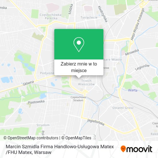 Mapa Marcin Szmidla Firma Handlowo-Usługowa Matex /FHU Matex