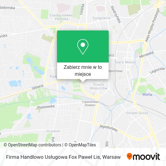 Mapa Firma Handlowo Usługowa Fox Paweł Lis