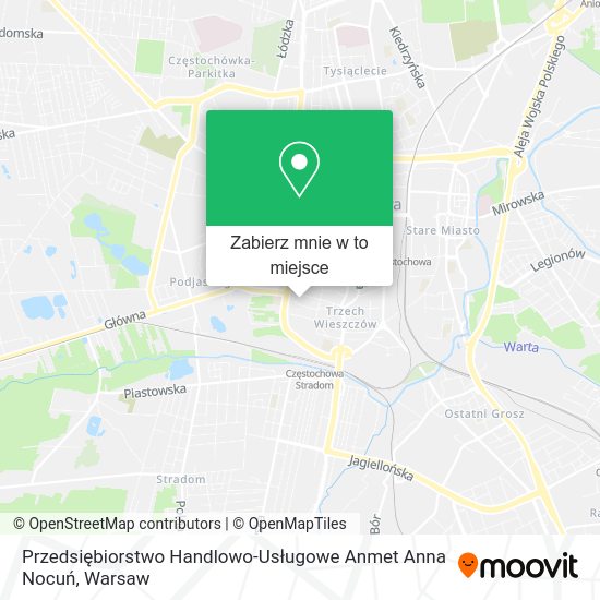 Mapa Przedsiębiorstwo Handlowo-Usługowe Anmet Anna Nocuń