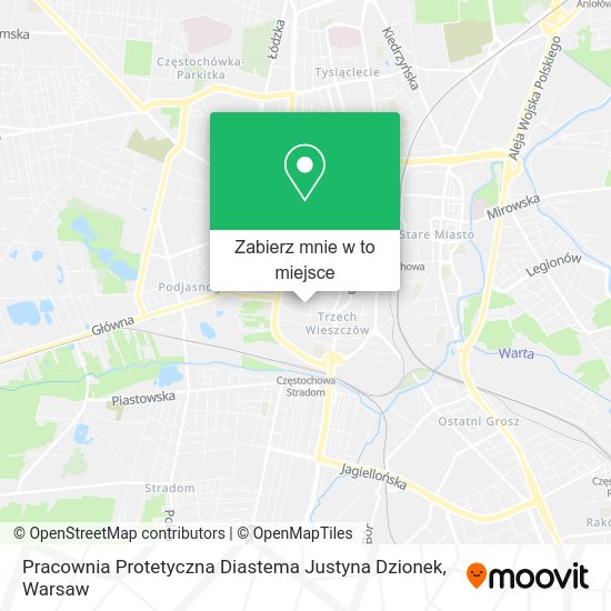 Mapa Pracownia Protetyczna Diastema Justyna Dzionek