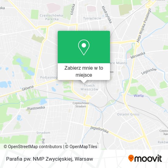 Mapa Parafia pw. NMP Zwycięskiej