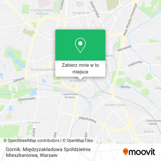 Mapa Górnik. Międzyzakładowa Spółdzielnia Mieszkaniowa