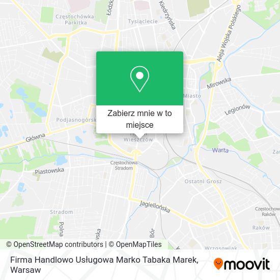 Mapa Firma Handlowo Usługowa Marko Tabaka Marek