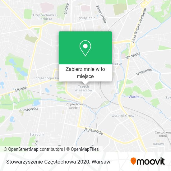 Mapa Stowarzyszenie Częstochowa 2020