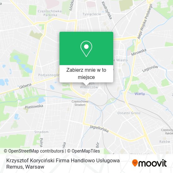 Mapa Krzysztof Koryciński Firma Handlowo Usługowa Remus