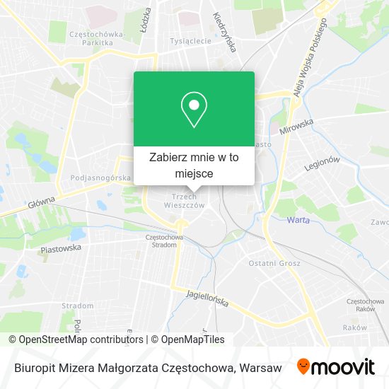 Mapa Biuropit Mizera Małgorzata Częstochowa