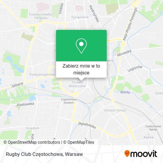 Mapa Rugby Club Częstochowa