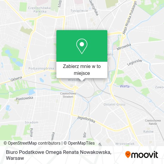 Mapa Biuro Podatkowe Omega Renata Nowakowska