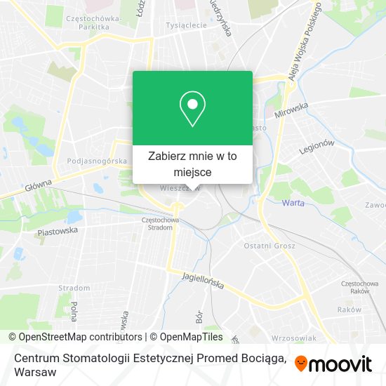 Mapa Centrum Stomatologii Estetycznej Promed Bociąga