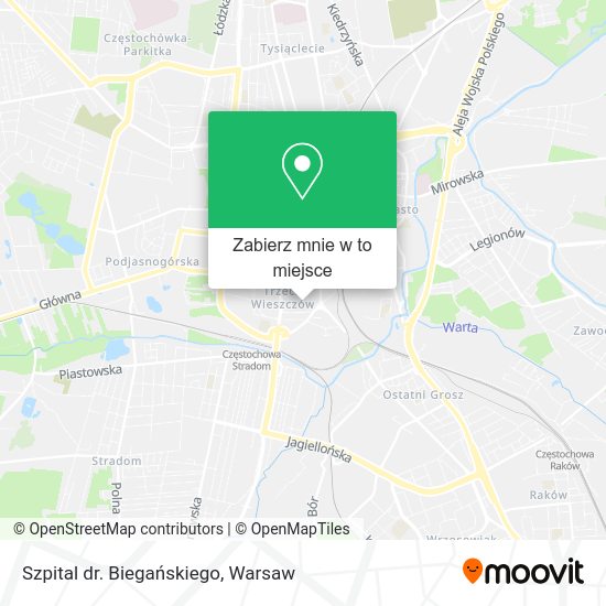 Mapa Szpital dr. Biegańskiego