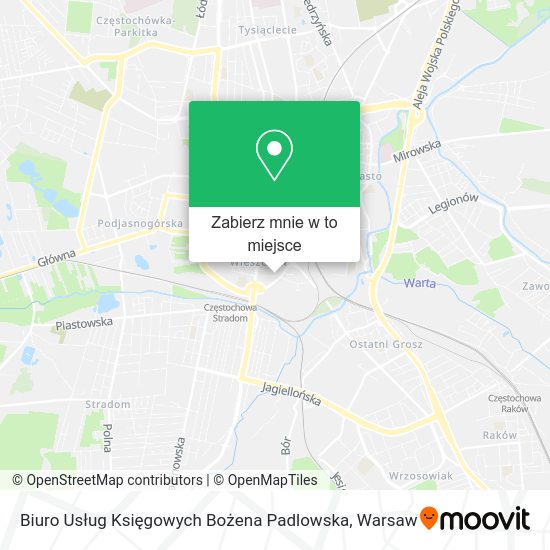 Mapa Biuro Usług Księgowych Bożena Padlowska