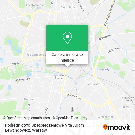 Mapa Pośrednictwo Ubezpieczeniowe Vita Adam Lewandowicz