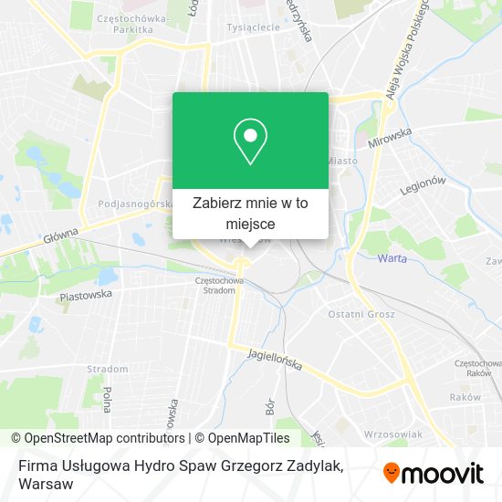 Mapa Firma Usługowa Hydro Spaw Grzegorz Zadylak