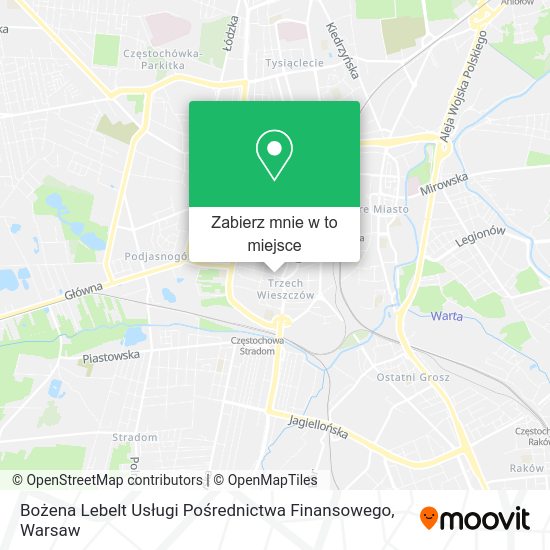 Mapa Bożena Lebelt Usługi Pośrednictwa Finansowego