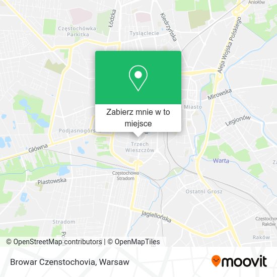 Mapa Browar Czenstochovia