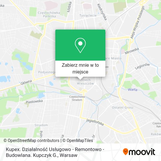 Mapa Kupex. Działalność Usługowo - Remontowo - Budowlana. Kupczyk G.