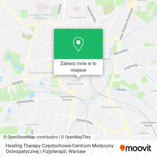 Mapa Healing Therapy Częstochowa-Centrum Medycyny Osteopatycznej i Fizjoterapii