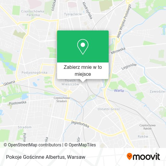 Mapa Pokoje Gościnne Albertus