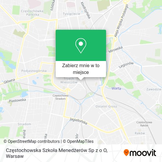 Mapa Częstochowska Szkoła Menedżerów Sp z o O