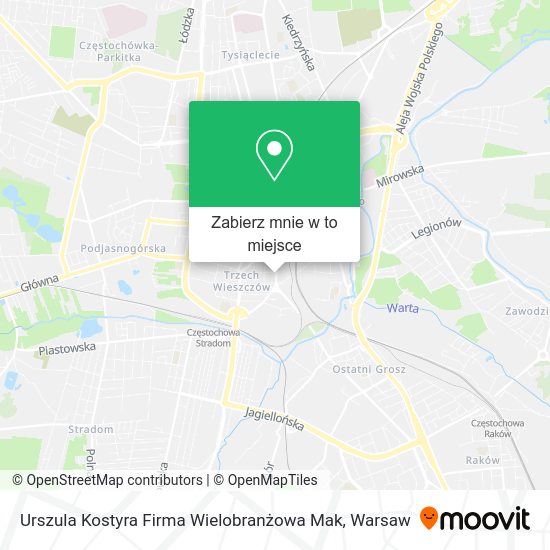 Mapa Urszula Kostyra Firma Wielobranżowa Mak